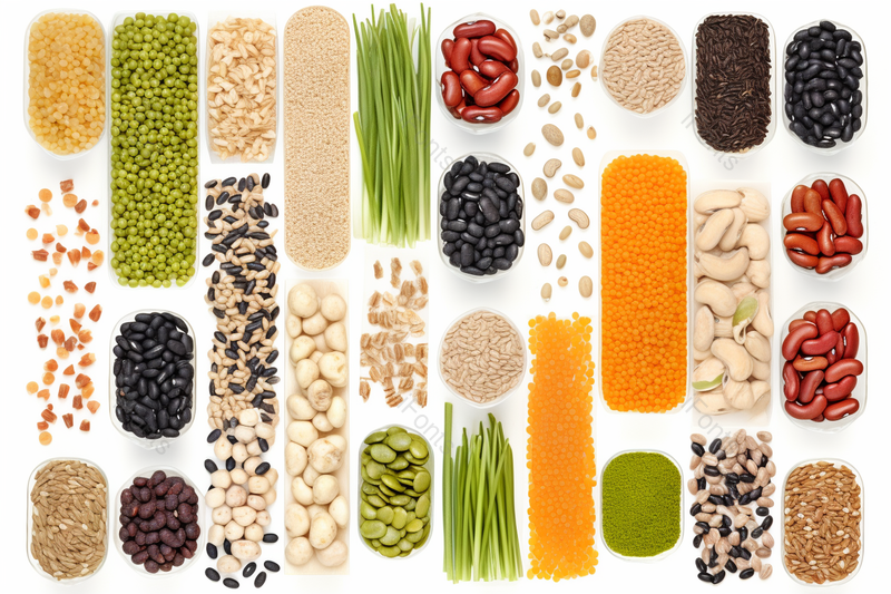 绿色的五谷杂粮多样丰富,高清,摄影图,摄影图片,图片大全,摄影图免费下载